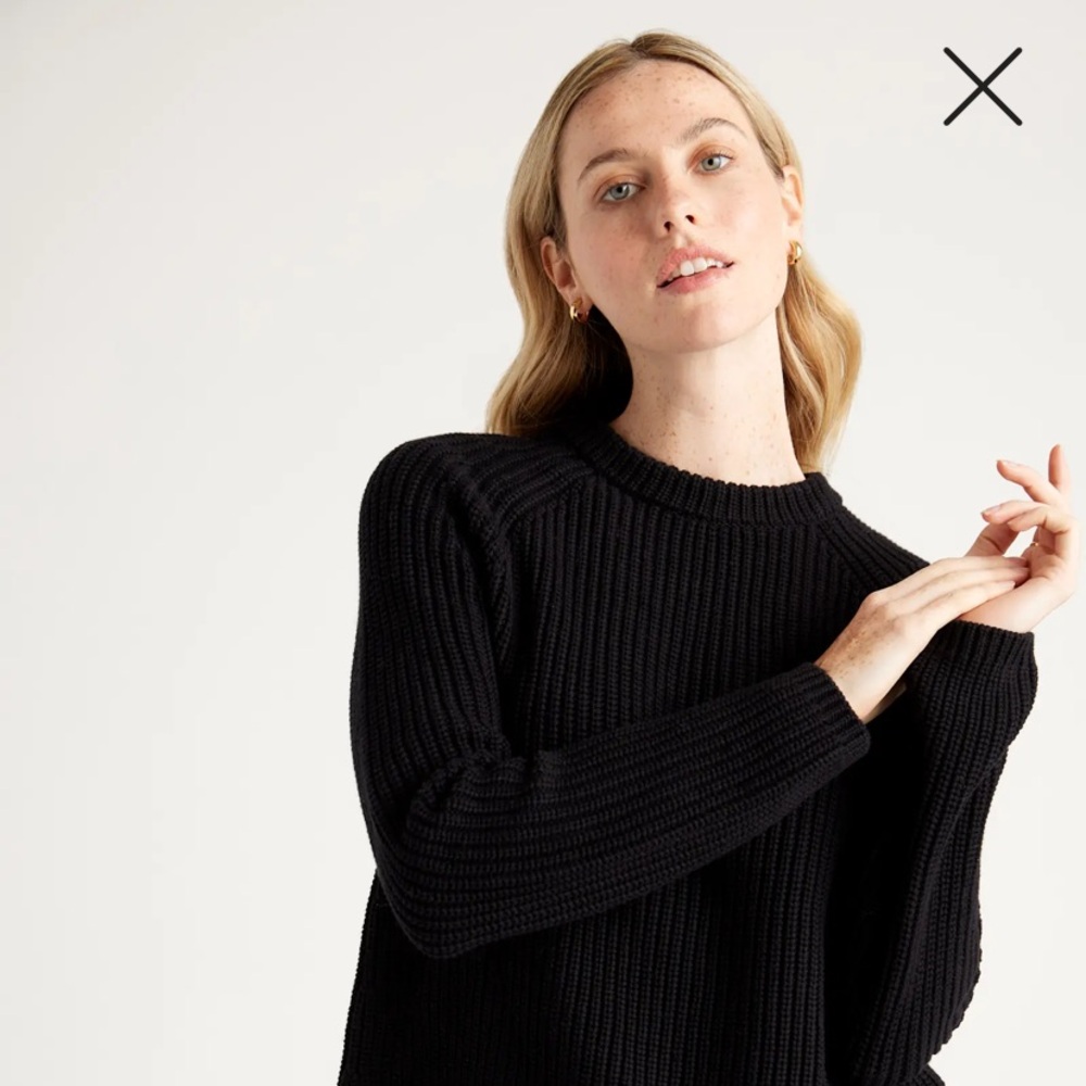Quince 100% Organic Cotton Fisherman Crew Sweater